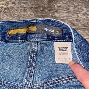 Vintage Levi's Silver Tab carpenter jeans - baggy fit, blue denim